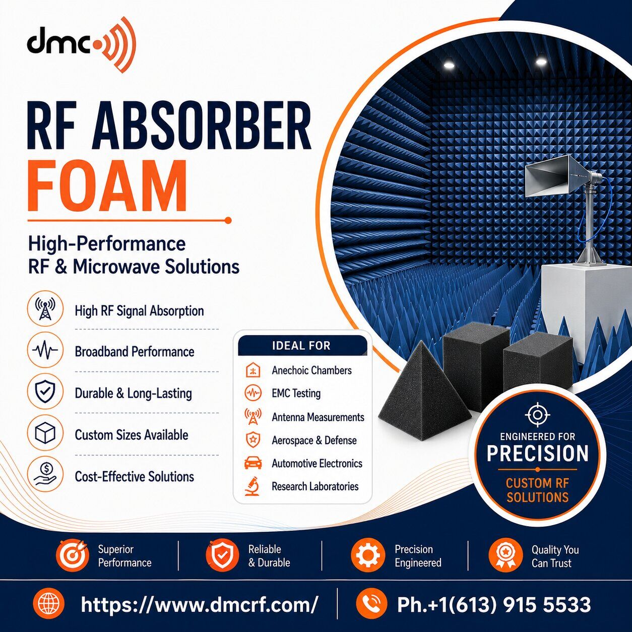 Los Angeles, Business, Premium RF Absorber Foam Solutions | DMCRF