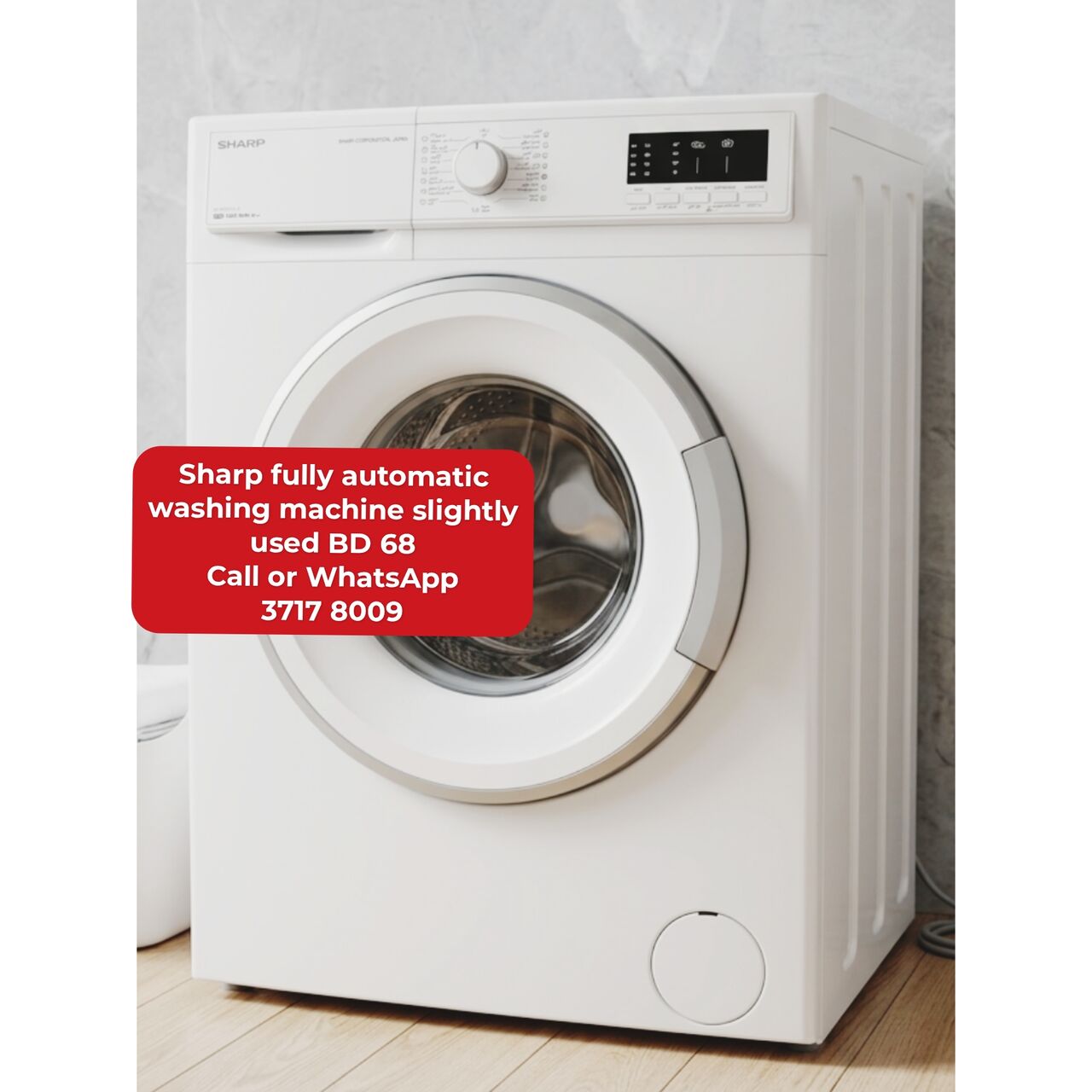 Manama, Appliances, BHD 68,  🌍🌐Sharp Fully Automatic Washing Machine Good Condition For Sale With Delivery