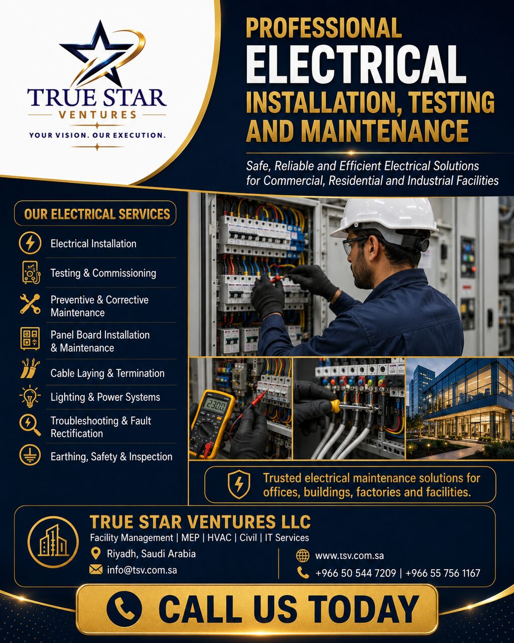 Riyadh, Appliance Repair, Professional Electrical Installation, Testing And Maintenance