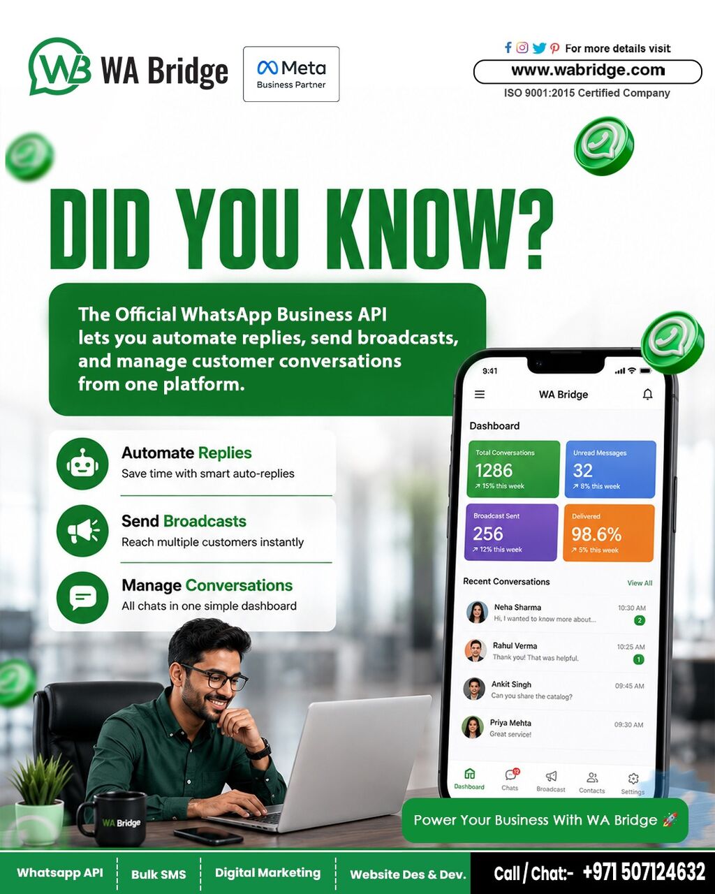Dubai, Marketing, Official WhatsApp Business API For Smart Business Communication | WABridge