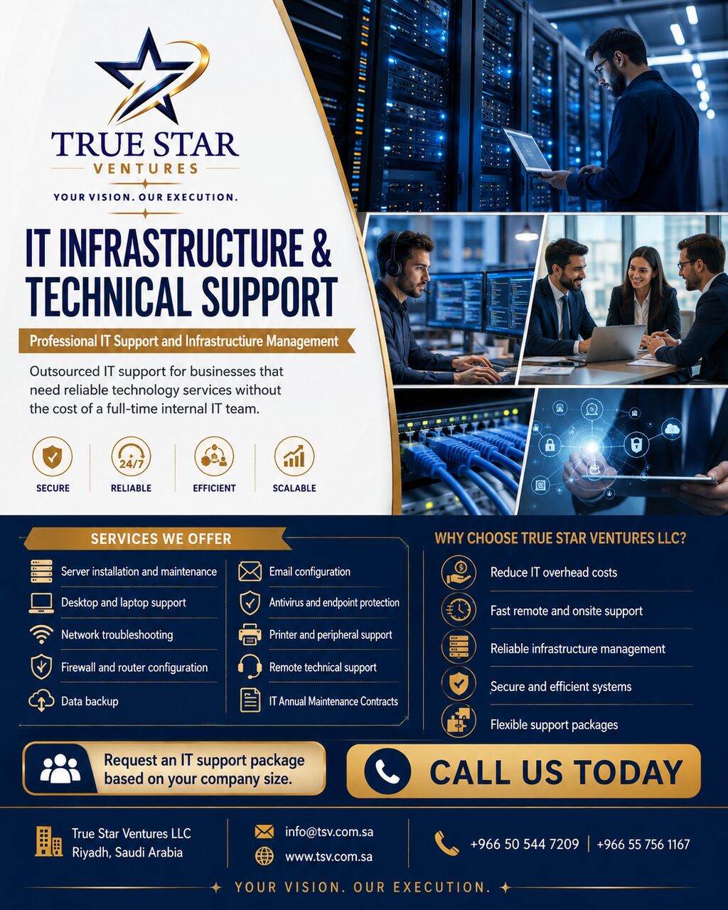 Riyadh, Computer, Outsourced IT Support, Server & Network Maintenance