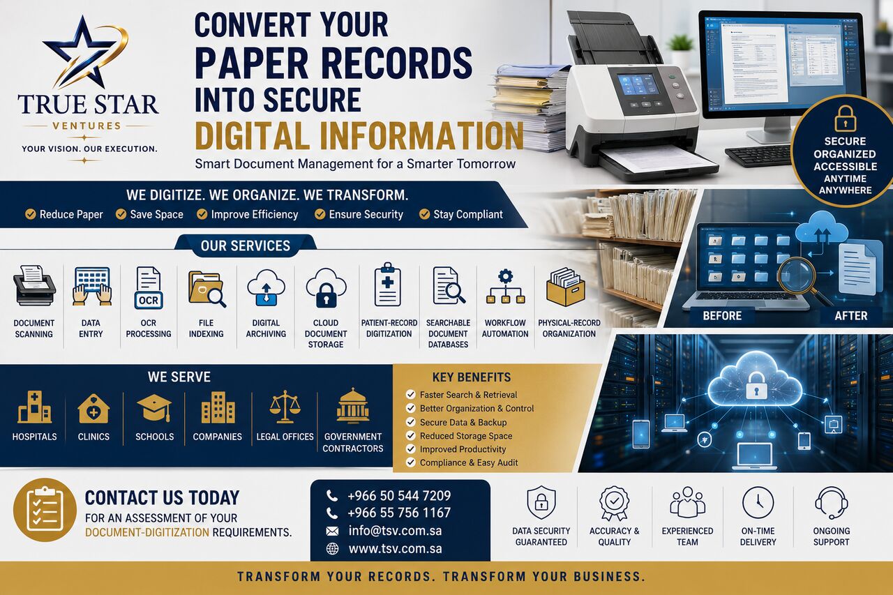 Riyadh, Translation, Document Scanning, OCR & Digital Archiving Services