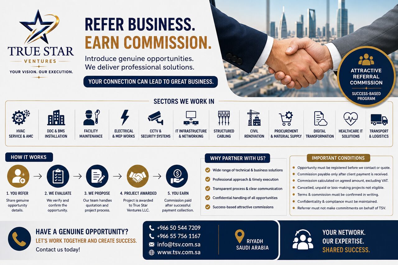 Riyadh, Business, Business Referral Partners Wanted Earn Commission In Saudi Arabia