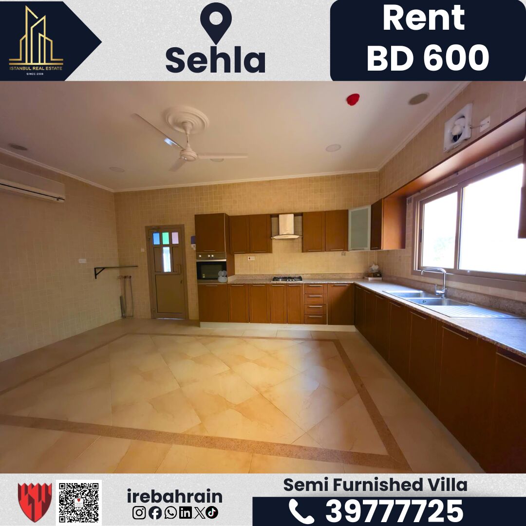 Manama, Apartments, Flats, Houses & Villas, BHD 600/month,  Furnished,  4 BR,  Semi-Furnished Villa For Rent &ndash; Sehla For 600 Bd