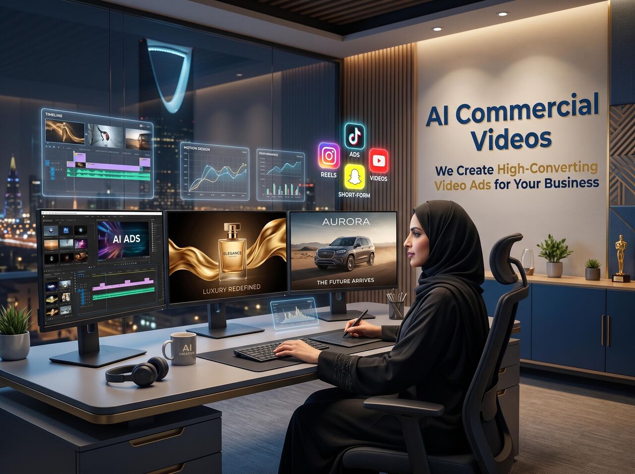 Riyadh, Marketing, Professional AI Video Ads For Your Business | Reels, TikTok & Instagram