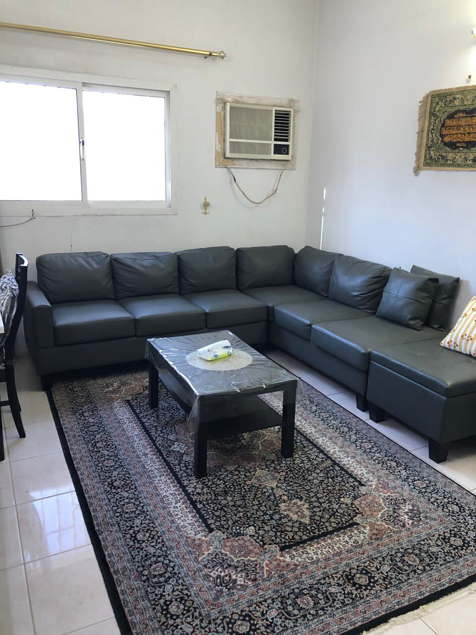 Hara, Furniture, SAR 1100,  7 Seater L - Shaped Sofa Set And Center Table Neat & Clean For Sale
