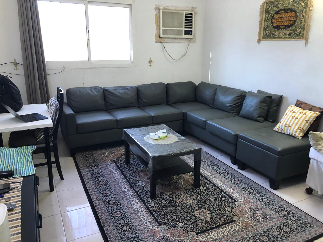 Hara, Furniture, SAR 1100,  7 Seater L - Shaped Sofa Set And Center Table Neat & Clean For Sale