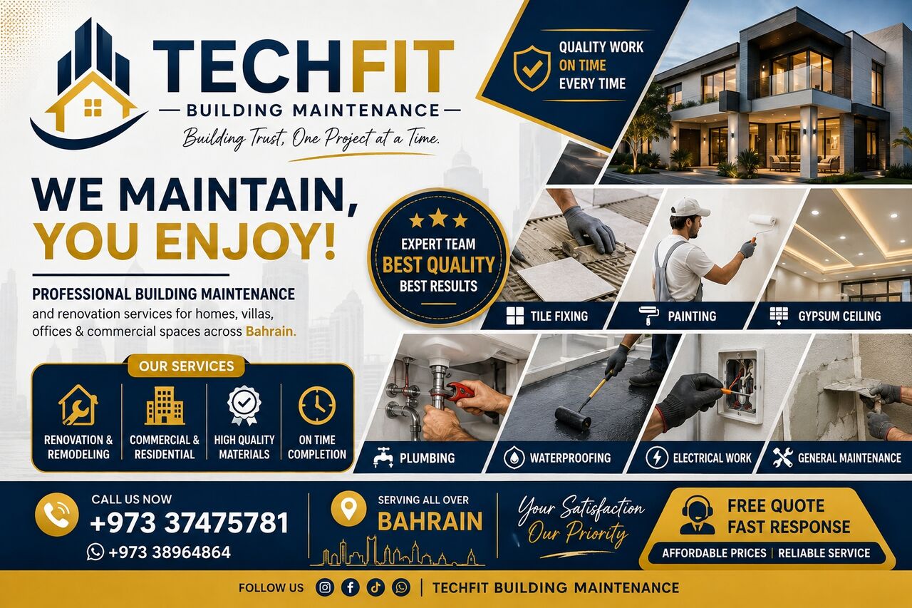 Manama, General, Techfit Building Maintenance &ndash; Professional Home & Office Maintenance Services