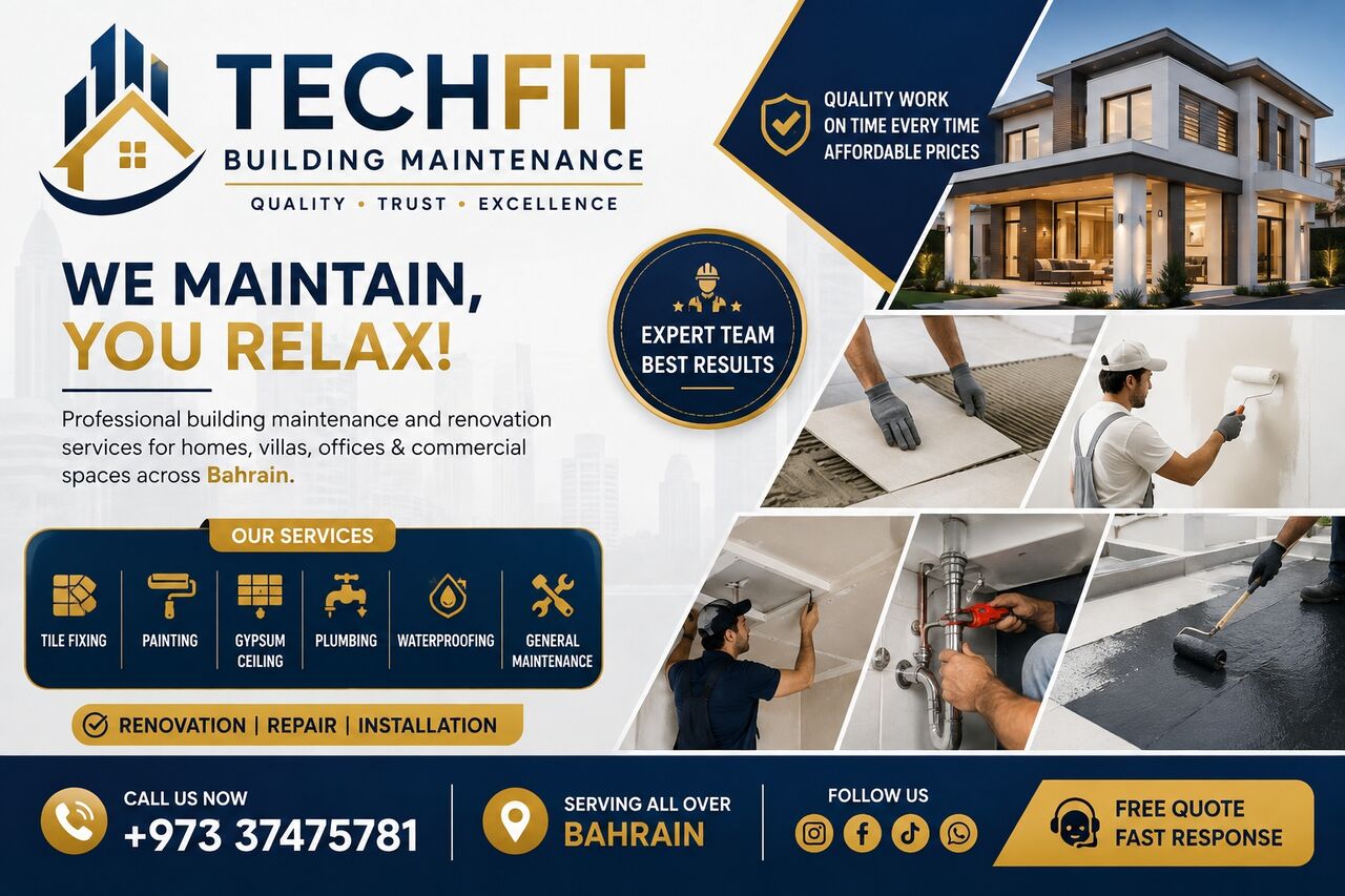 Manama, General, Techfit Building Maintenance &ndash; Professional Home & Office Maintenance Services