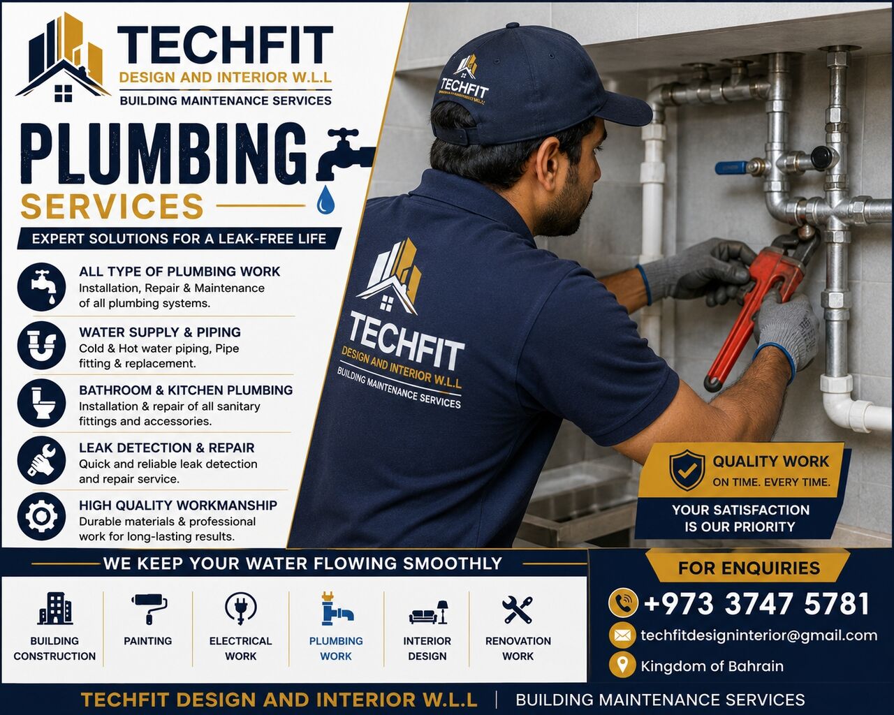 Manama, General, Techfit Building Maintenance &ndash; Professional Home & Office Maintenance Services