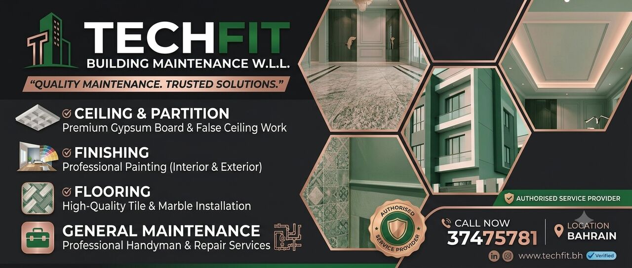Manama, General, Techfit Building Maintenance &ndash; Professional Home & Office Maintenance Services