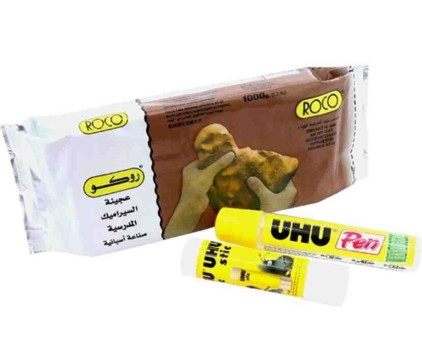 Al Rehab, RC Hobby, SAR 50,  New ROCO Air Dry Clay (1000g) + UHU Glue Stick &ndash; 50 SARModelling Clay/Dough + Accessory,