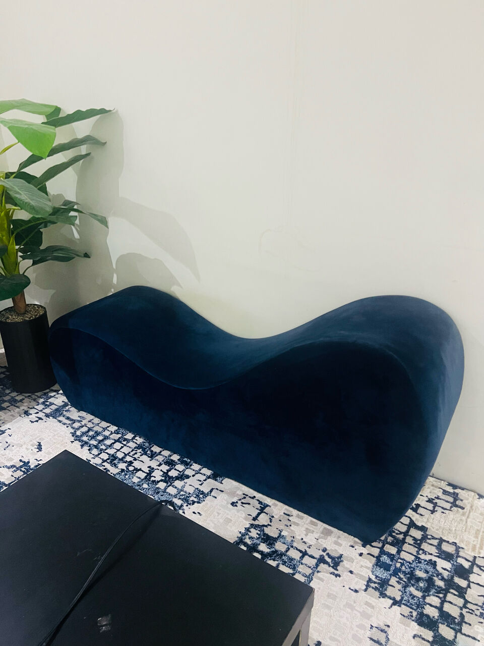 Riyadh, Household Items, SAR 1,  Dark Blue Curve Sofa