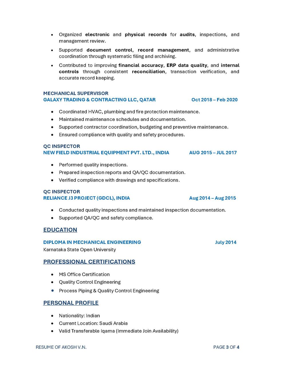 Dammam, Job Seekers, Accounts & Administration Executive | Odoo ERP | 10+ Years GCC Experience