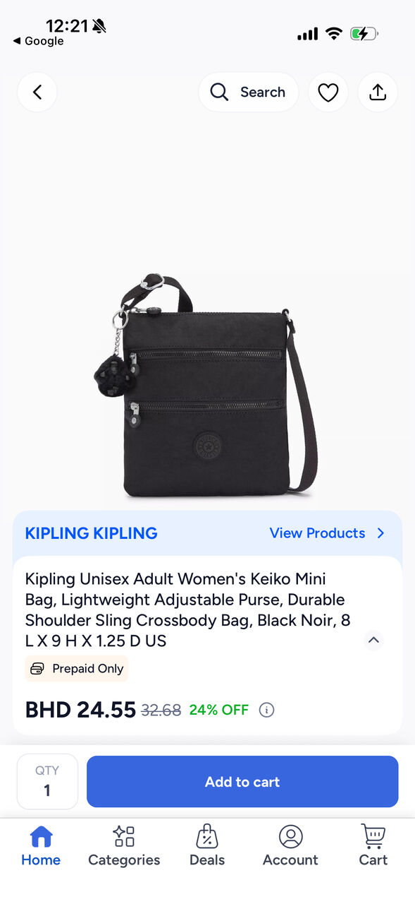 Amwaj Islands, Clothing & Accessories, BHD 12,  Kipling Keiko Small Crossbody Bag