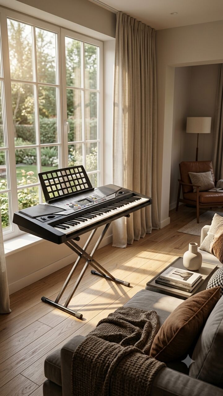 Dammam, Musical Instruments, SAR 700,  Yamaha PSR-GX76 76-Key Keyboard + Adjustable Stand + Original Adapter | Excellent Conditio