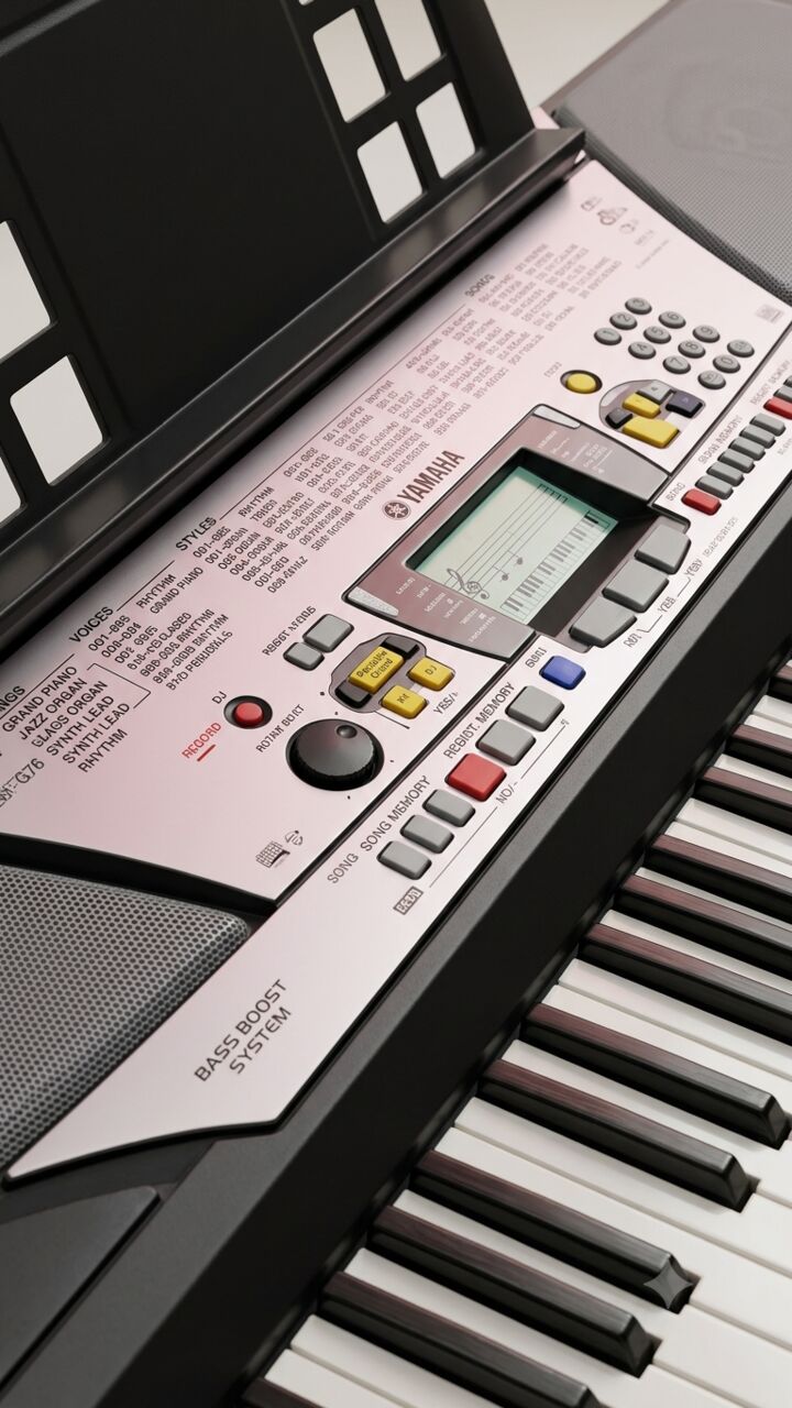 Dammam, Musical Instruments, SAR 700,  Yamaha PSR-GX76 76-Key Keyboard + Adjustable Stand + Original Adapter | Excellent Conditio