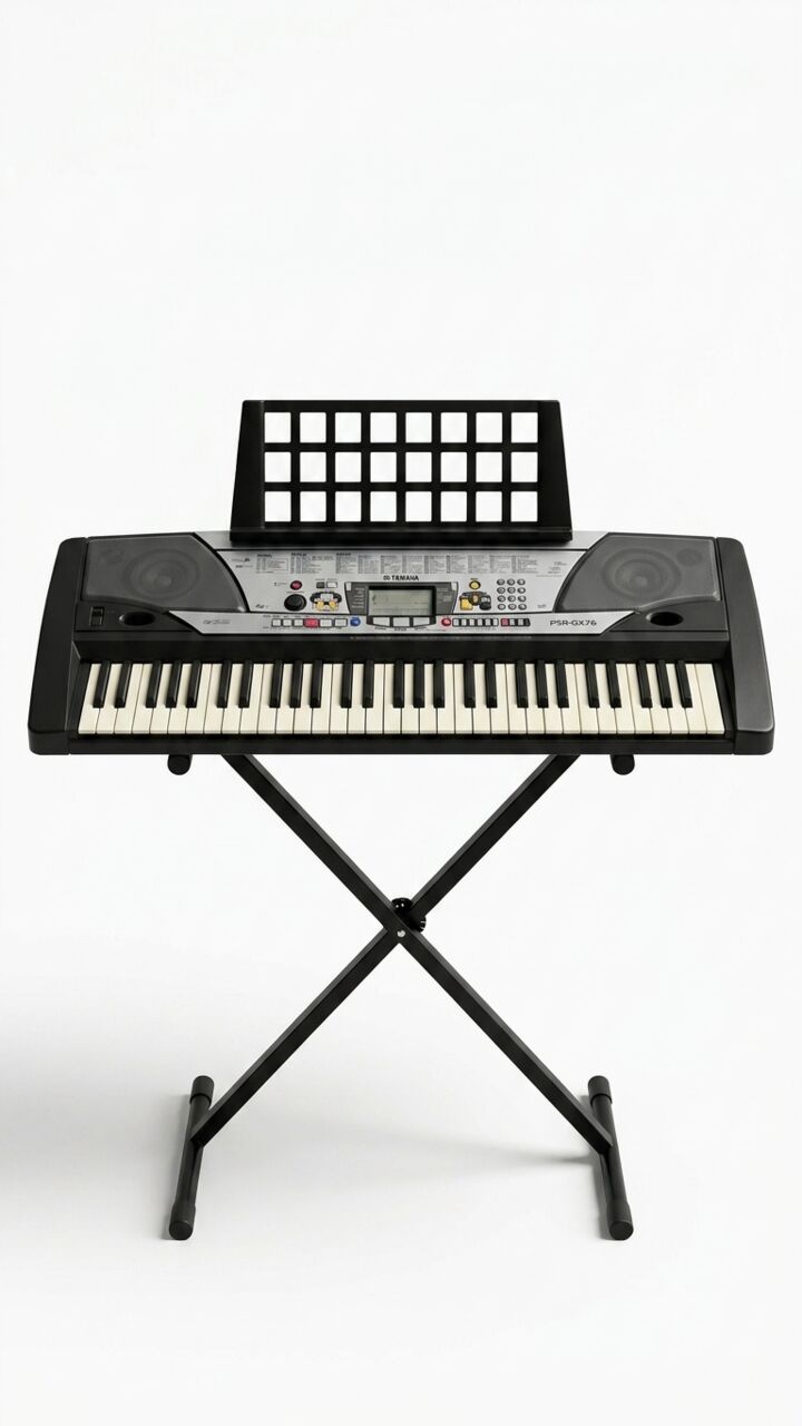 Dammam, Musical Instruments, SAR 700,  Yamaha PSR-GX76 76-Key Keyboard + Adjustable Stand + Original Adapter | Excellent Conditio