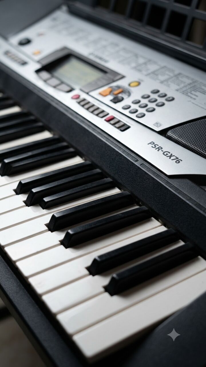 Dammam, Musical Instruments, SAR 700,  Yamaha PSR-GX76 76-Key Keyboard + Adjustable Stand + Original Adapter | Excellent Conditio