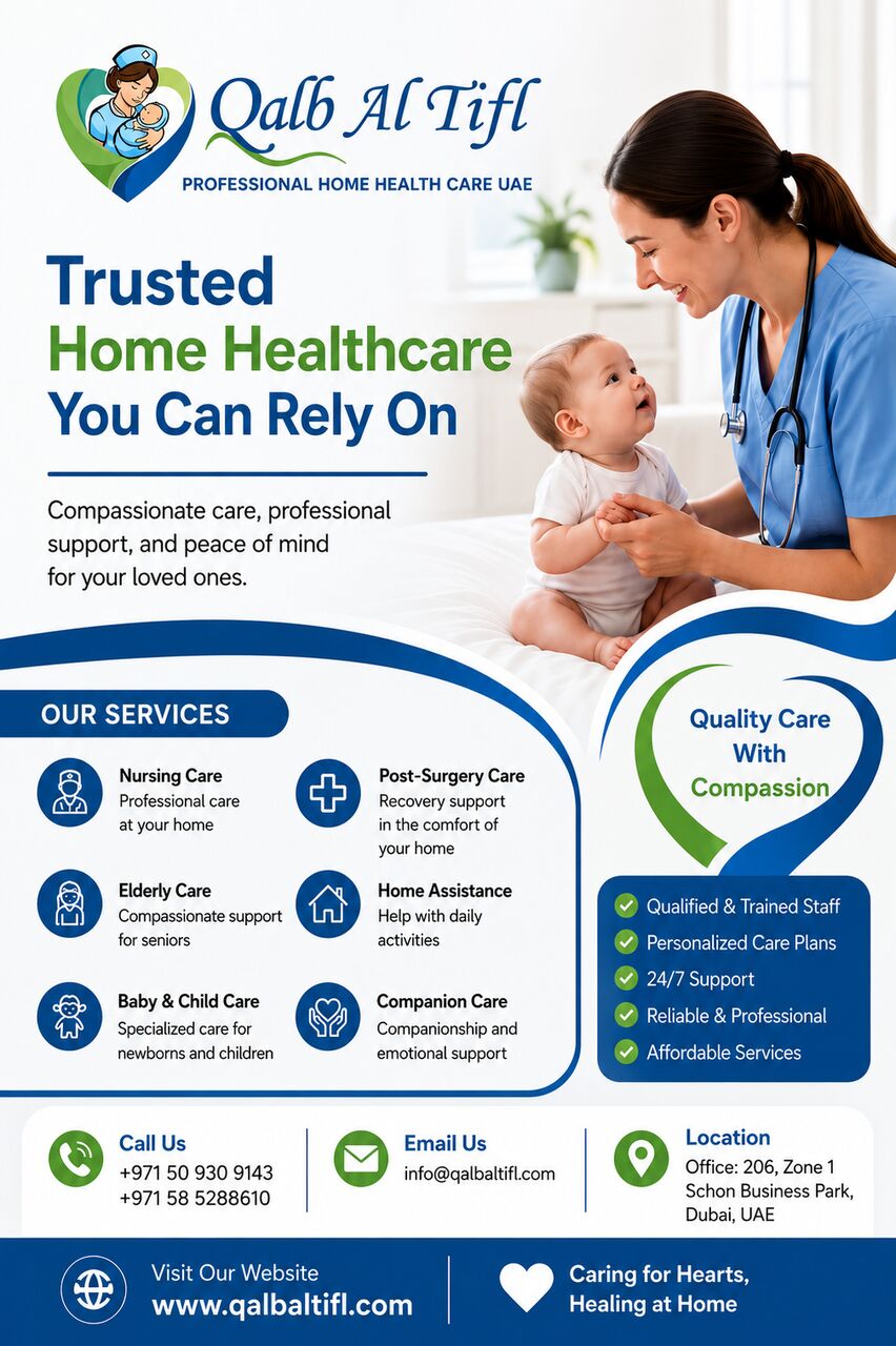 Dubai, Daycare, Qalb Al Tifl Home Health Care &ndash; Professional Home Nursing Services In Dubai