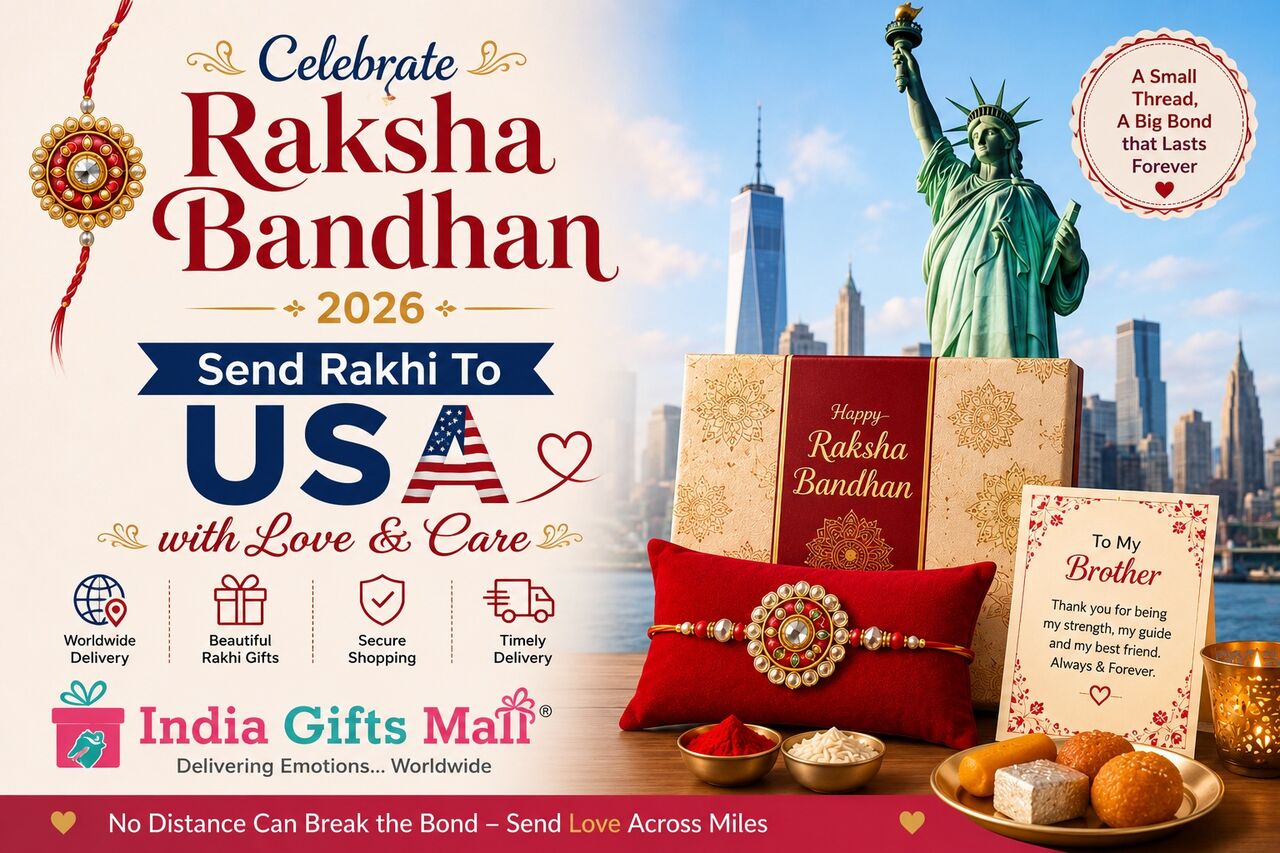 Gurugram, Clothing & Accessories, Send Rakhi To USA Online | Trusted International Rakhi Delivery