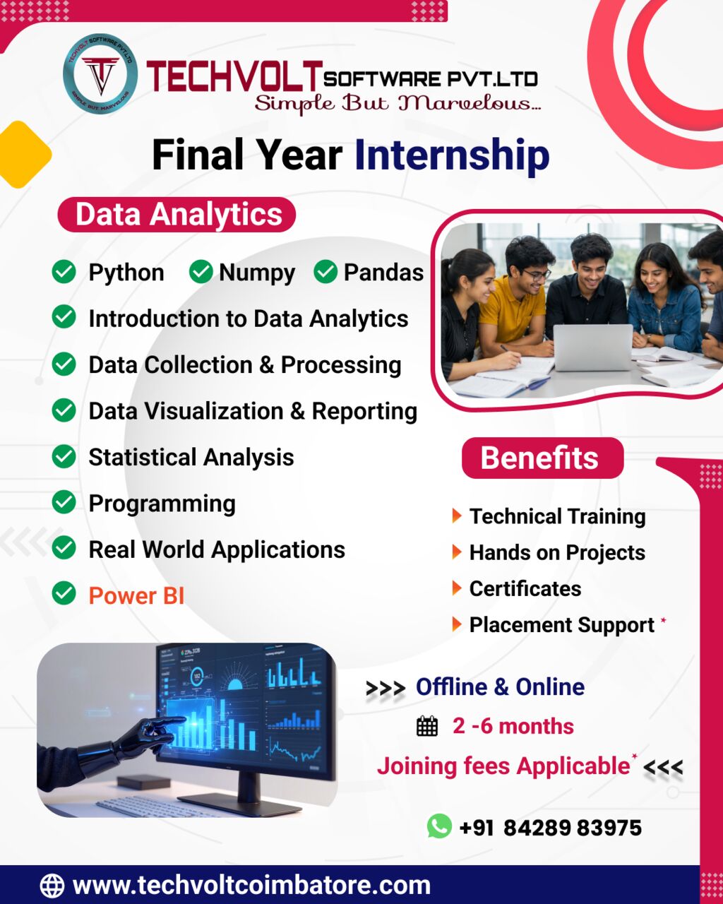 Coimbatore, Marketing, Fullstack Development Training |MSc,MCA,MBA Students Internship