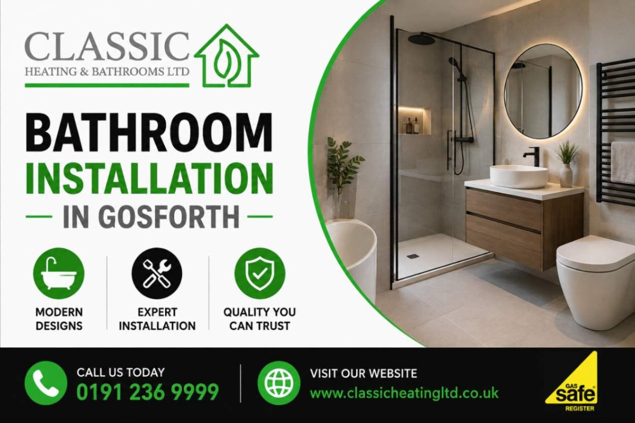 London, Appliances, Bathroom Installation In Gosforth | Classic Heating Ltd
