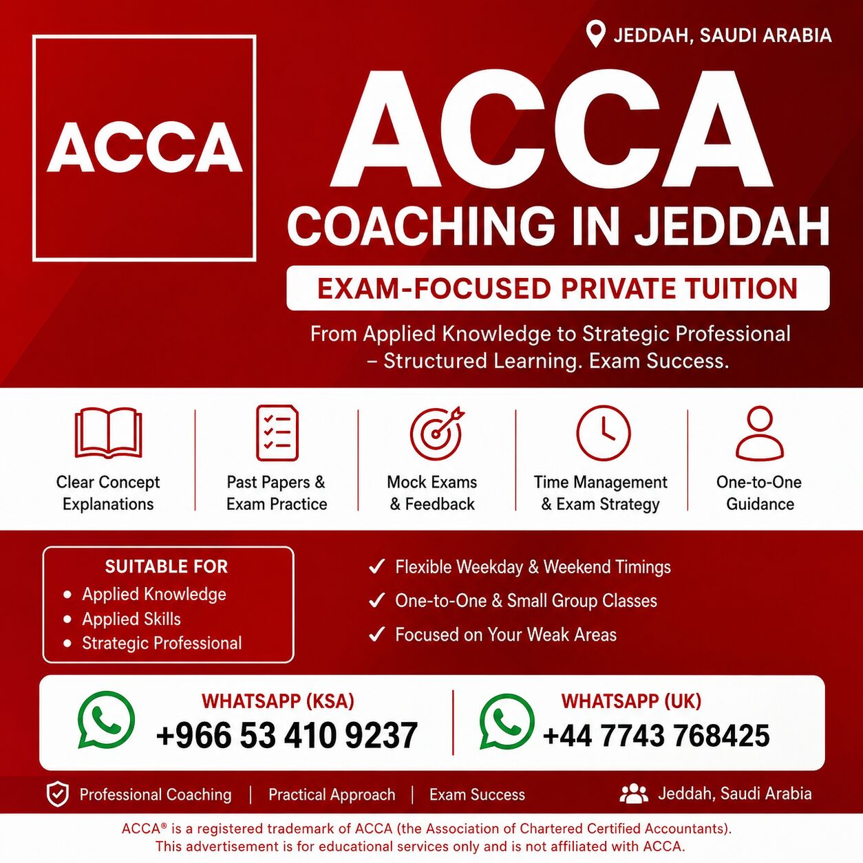 Jeddah, Lessons Offered, ACCA Classes | Applied Knowledge To Strategic Professional