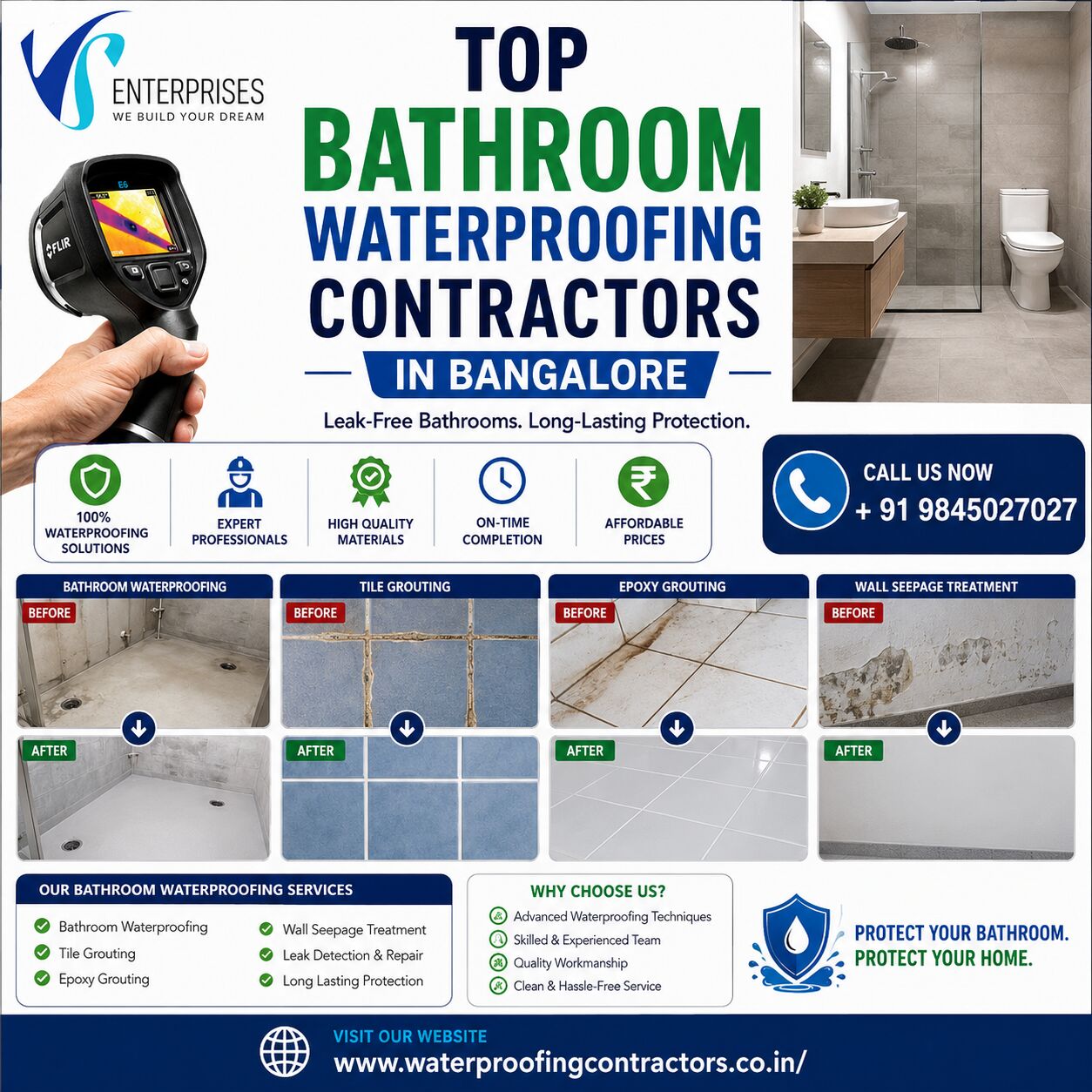 Bangalore, Construction, Top Bathroom Waterproofing Contractors In Bangalore