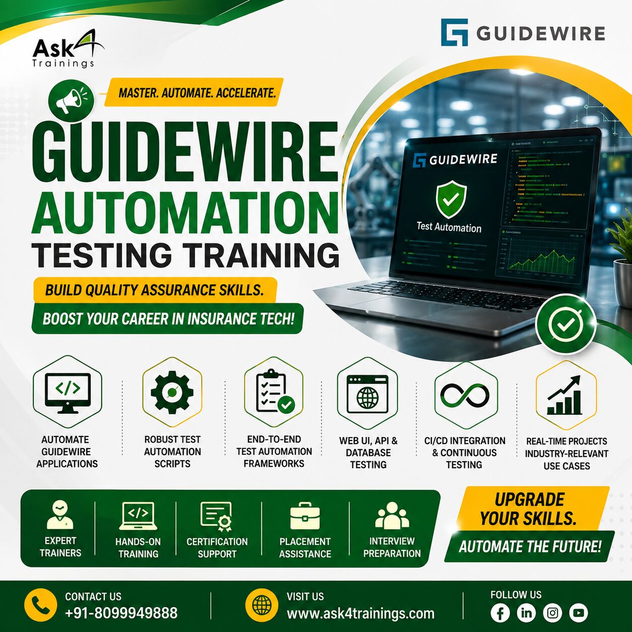 Hyderabad, Computers, INR 25000,  Guidewire Automation Testing Training With Certification