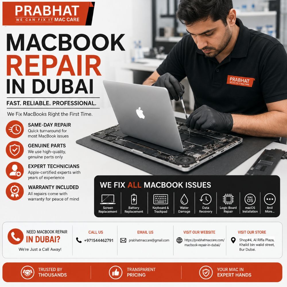 Bur Dubai, Appliance Repair, Top-Rated MacBook Repair In Dubai For Cracked Screens And Battery Replacement