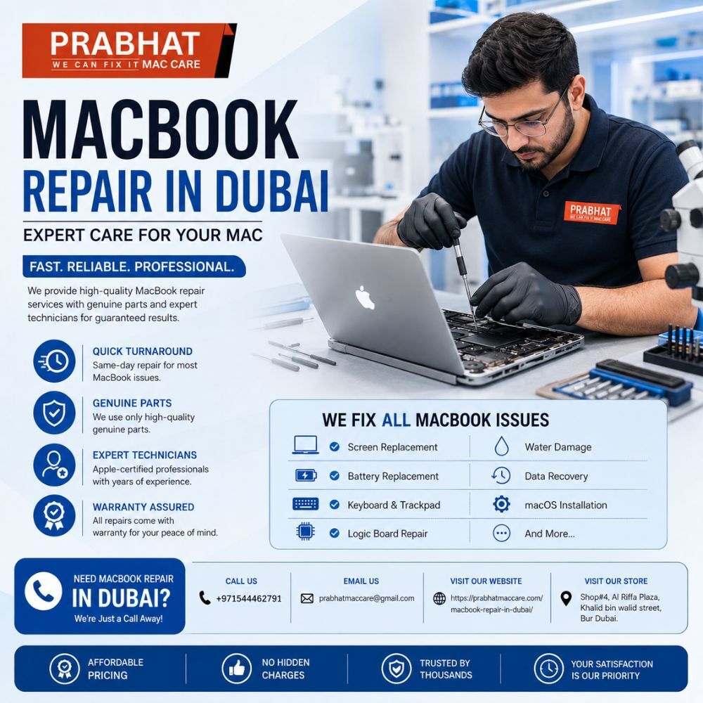 Bur Dubai, Appliance Repair, Top-Rated MacBook Repair In Dubai For Cracked Screens And Battery Replacement