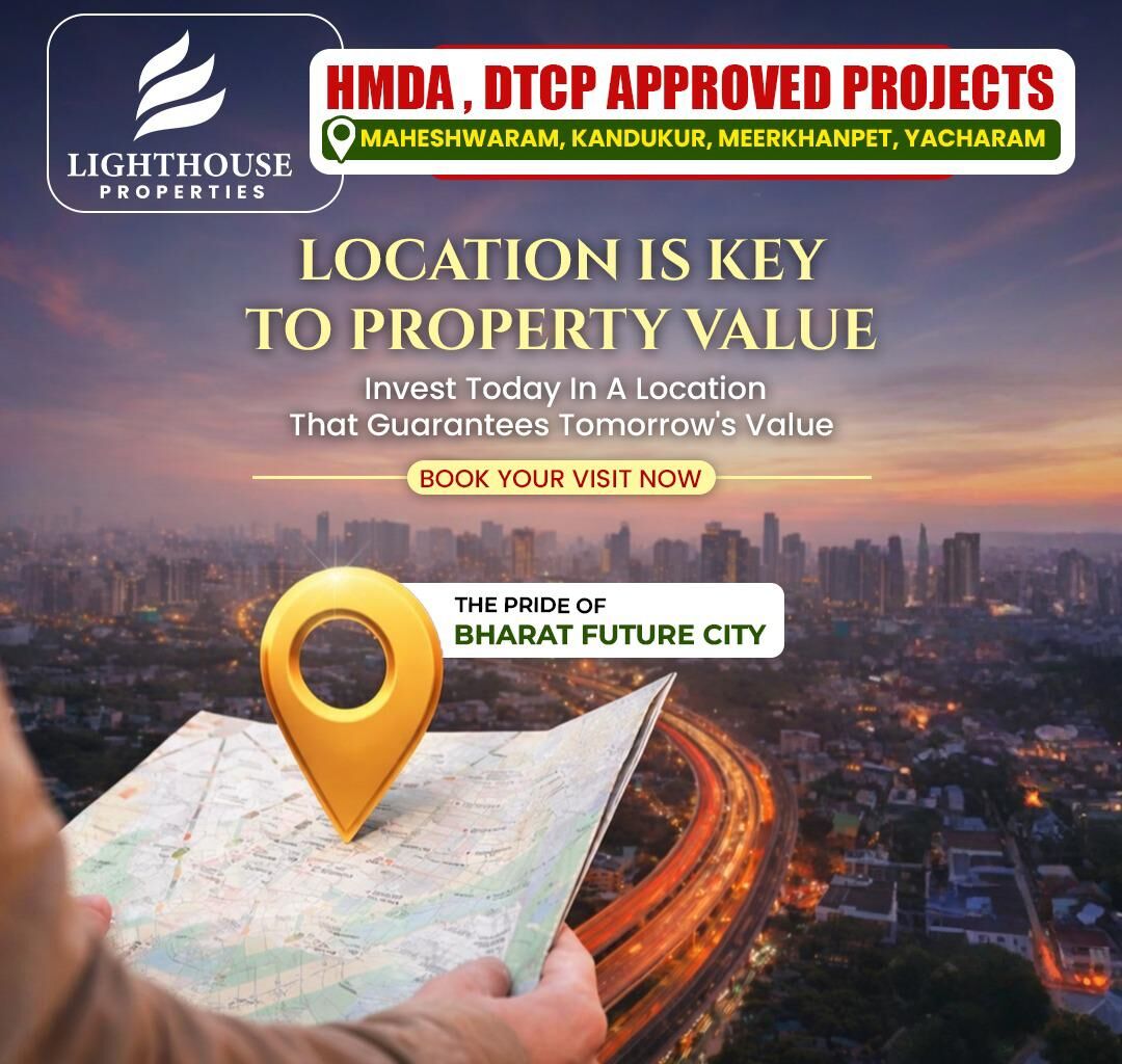 Hyderabad, Residential Plots, INR 13000,  183 Sq. Yard,  DTCP & RERA APPROVED OPEN PLOTS IN FUTURE CITY @ 9392311420