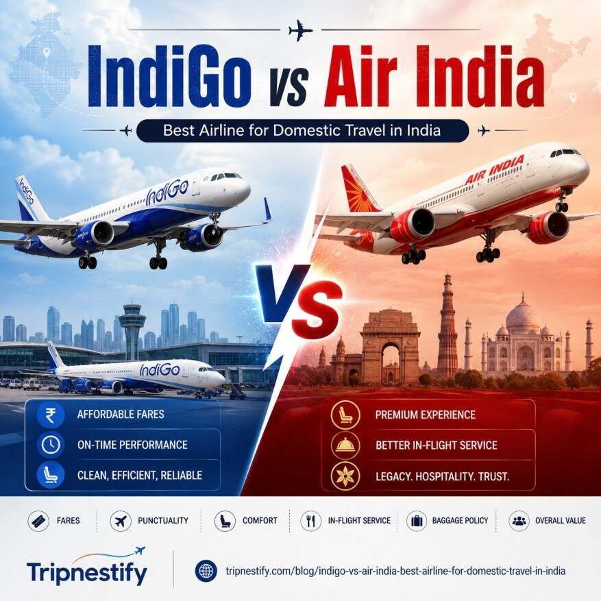 New Delhi, Travel, IndiGo Vs Air India: Which Is Best For Domestic Travel? | Tripnestify