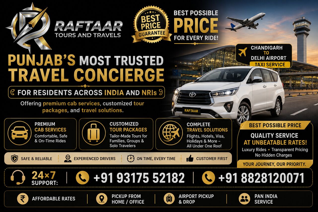 Chandigarh, Travel, Chandigarh To Delhi Airport Taxi