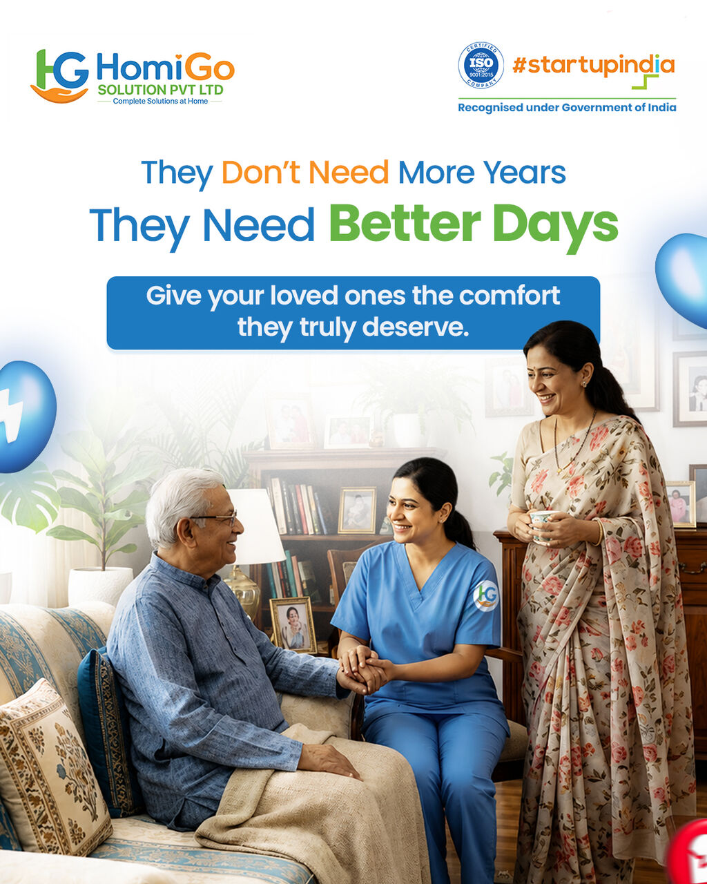Gurugram, Elder Care, Home Care Services For Elderly Care & Patient Support At Home | HomiGo