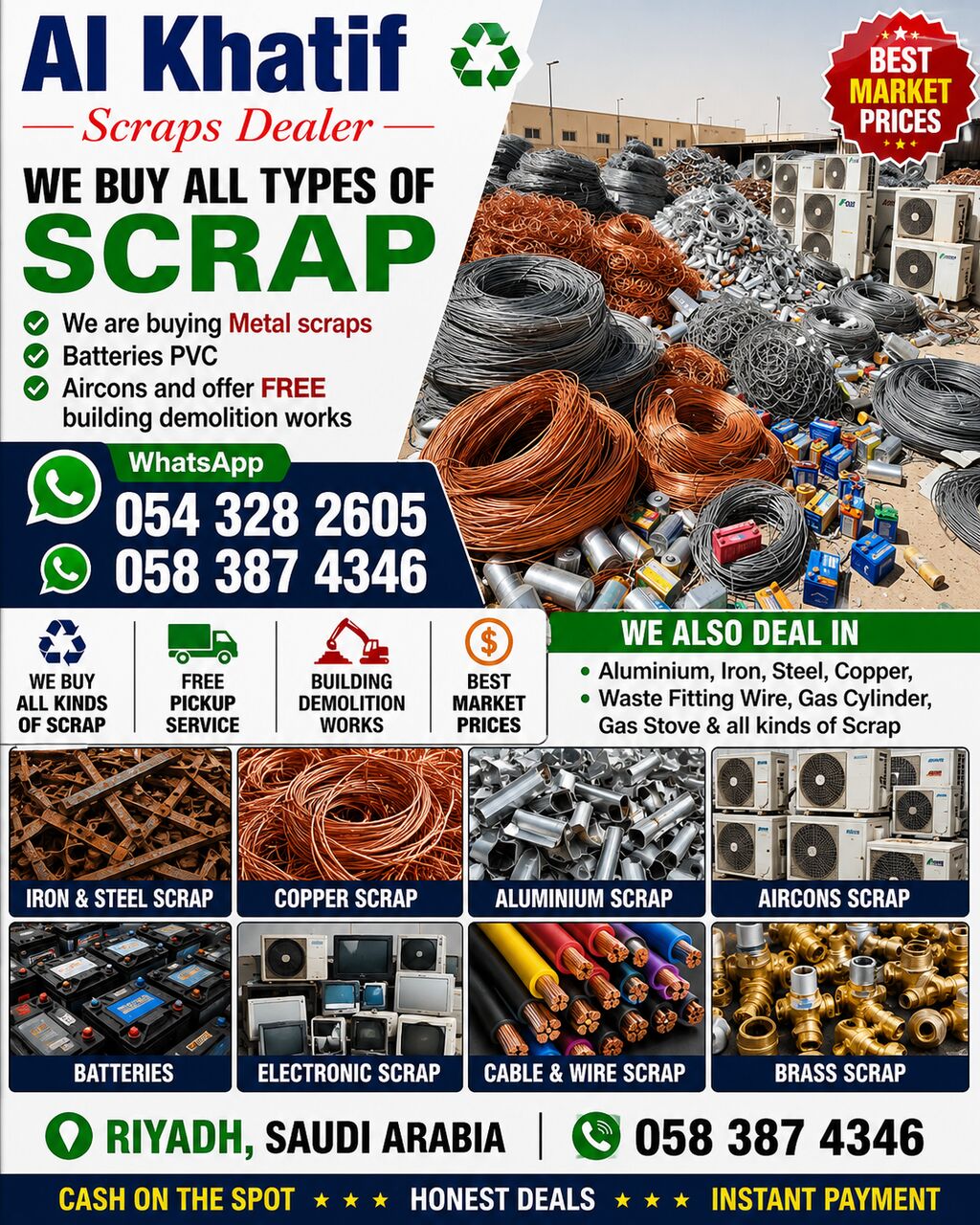 Riyadh, Items Wanted, Scrap Buyer Riyadh Scrap Dealer Scrap Trading Company Building Demolition Works Riyadh Cit