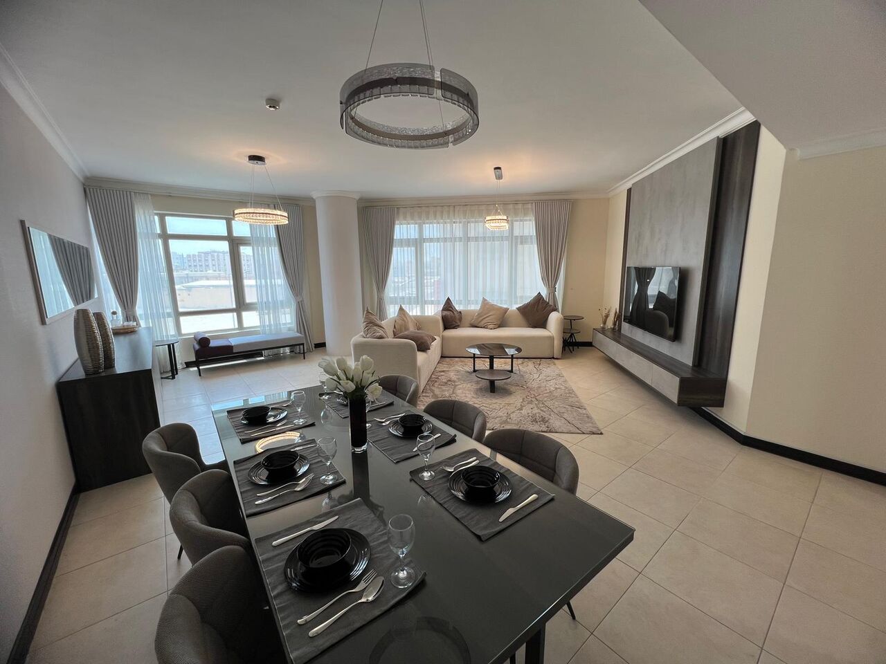 Juffair, Apartments, Flats, Houses & Villas, BHD 600/month,  Furnished,  3 BR,  3 Bedrooms Luxury Flat Fully Furnished In Juffair