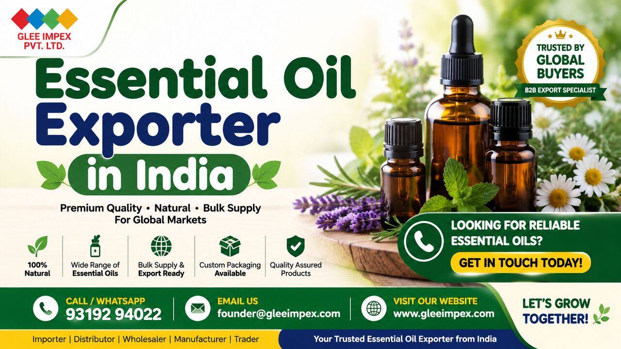 New Delhi, Businesses For Sale, Essential Oil Exporter In India | GLEE IMPEX