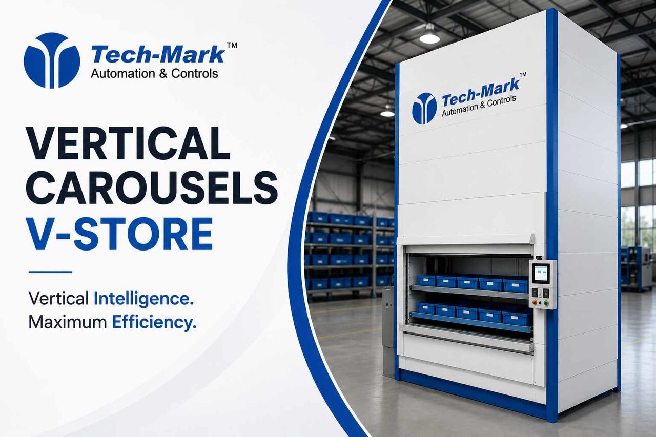 Pune, Logistics, Vertical Carousel Storage System (V-STORE) Manufacturer In India | Techmark Storage