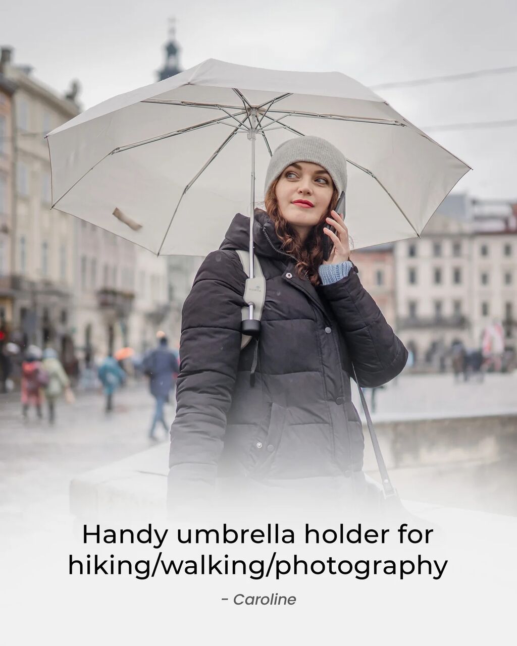 New York, Business, Universal Hands-Free Umbrella Holder Backpack For Outdoor Activities