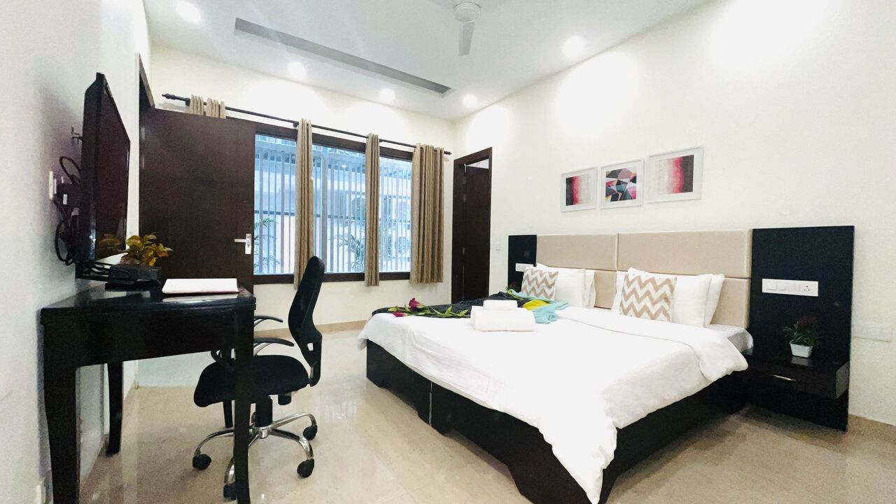 Gurgaon, Apartments, Flats, Houses & Villas, INR 4000/day,  Furnished,  1 BR,  450 Sq. Feet,  Olive Service Apartments Gurgaon