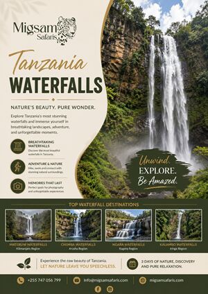 Dar es Salaam, Travel, Explore Tanzania Waterfalls With Migsam Safaris