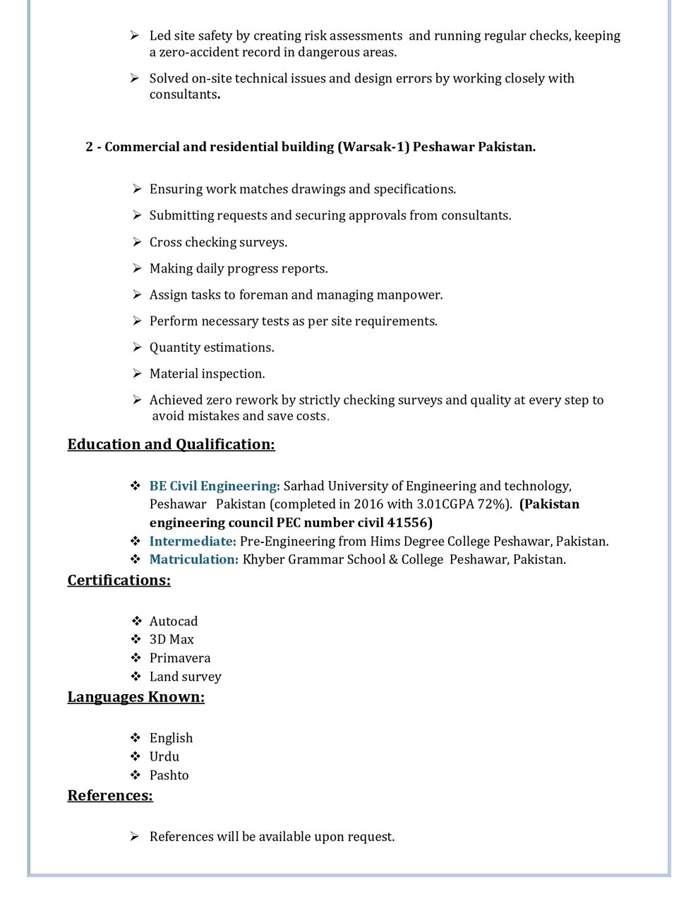 Riyadh, Job Seekers, I Am Looking For An Opportunity As A Civil Engineer