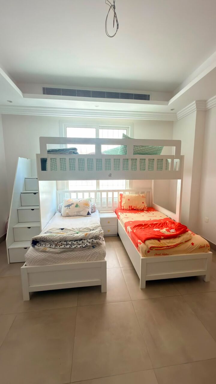 Jeddah, Furniture, SAR 2500,  Complete Kids Bedroom Set &ndash; Triple Bunk Bed, Wardrobe & Study Desk | Excellent Condition