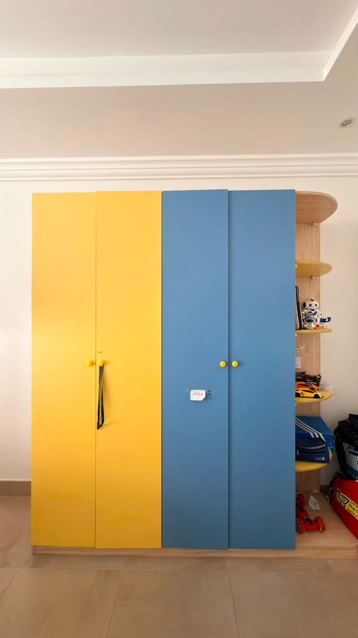 Jeddah, Furniture, SAR 2500,  Complete Kids Bedroom Set &ndash; Triple Bunk Bed, Wardrobe & Study Desk | Excellent Condition