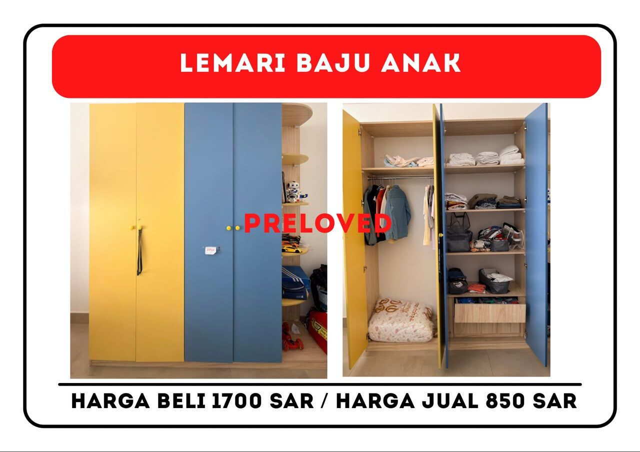 Jeddah, Furniture, SAR 2500,  Complete Kids Bedroom Set &ndash; Triple Bunk Bed, Wardrobe & Study Desk | Excellent Condition