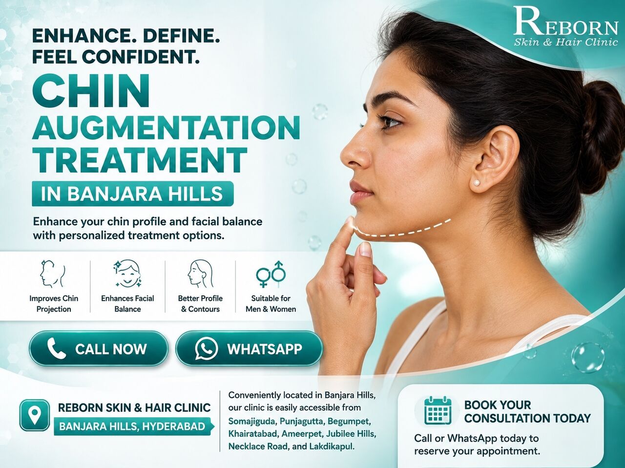 Hyderabad, Health & Beauty Items, INR 18000,  Natural-Looking Chin Augmentation In Banjara Hills