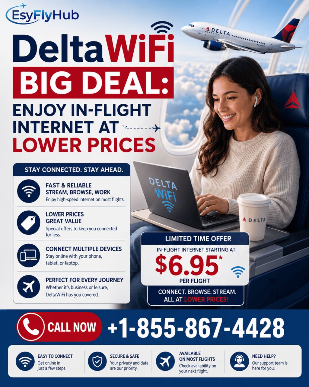 New York, Household, DeltaWiFi Big Deal: Enjoy In-Flight Internet At Lower Prices