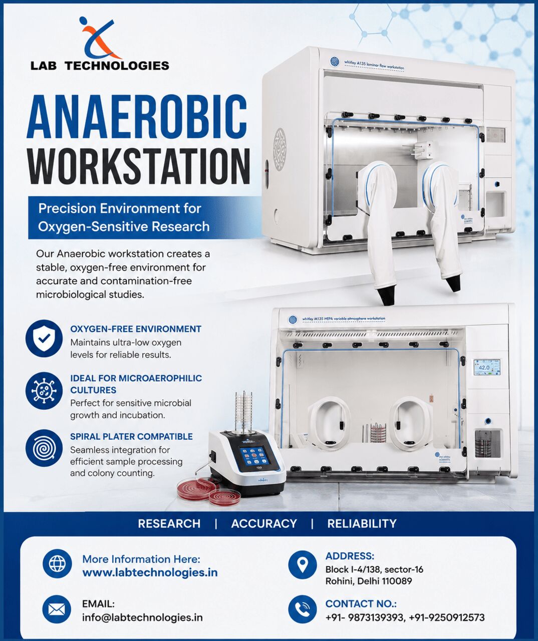 New Delhi, Machinery, Premium Anaerobic Workstation Supplier | Lab Technologies